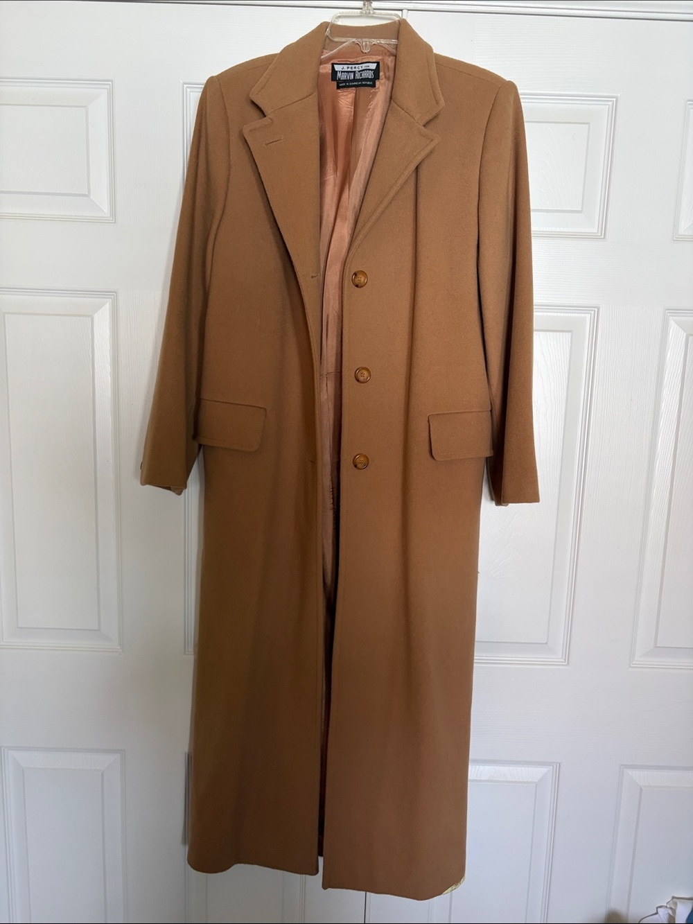 Marvin Richards Camel Long Wool Coat New no tag